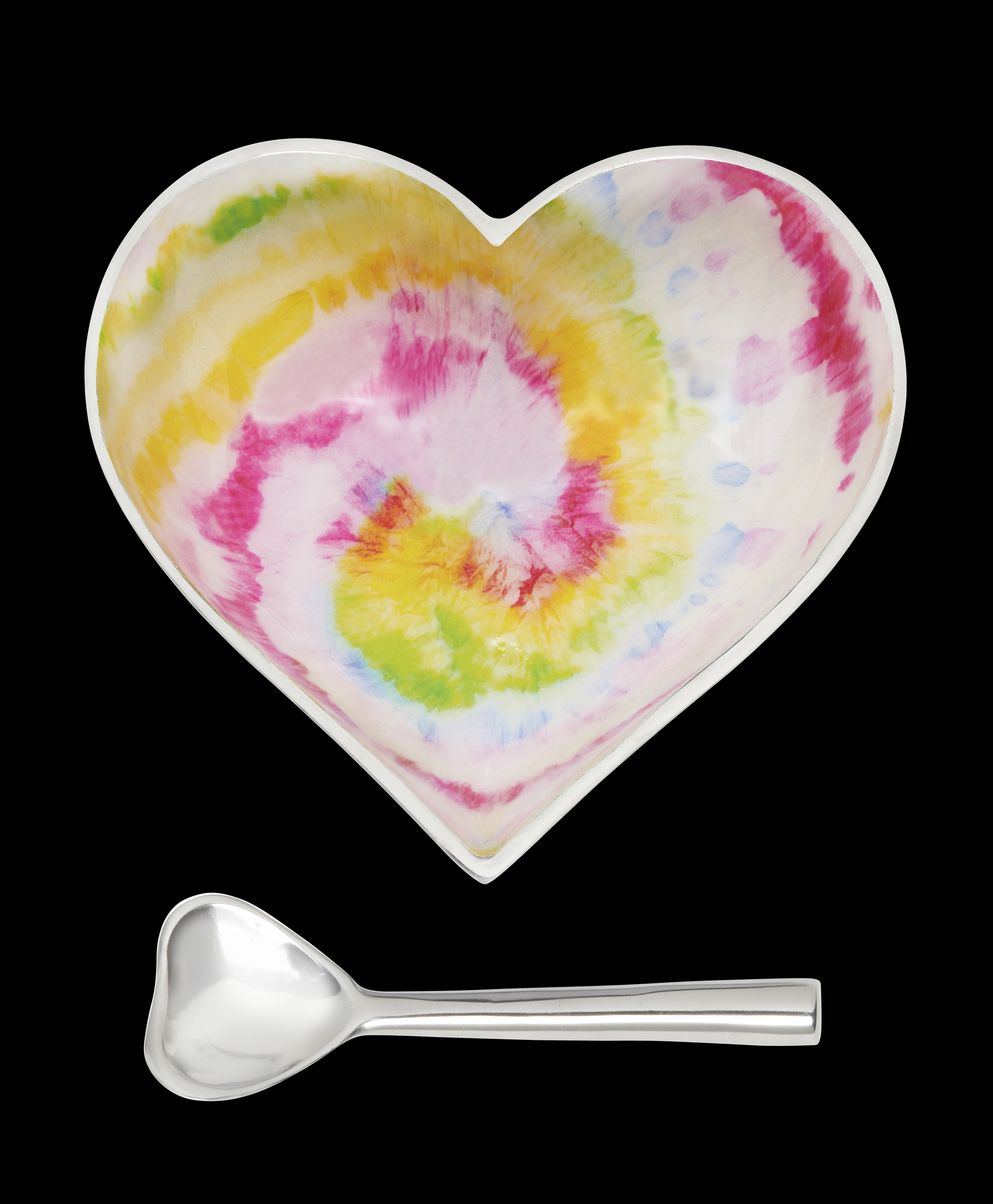 Happy Pastel Groovy Heart with Heart Spoon